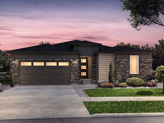 Elevation B adds a contemporary twist with wood and stone accents that complement the architecture o