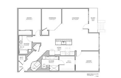 Floor plan 2 Bed / 2 Bath