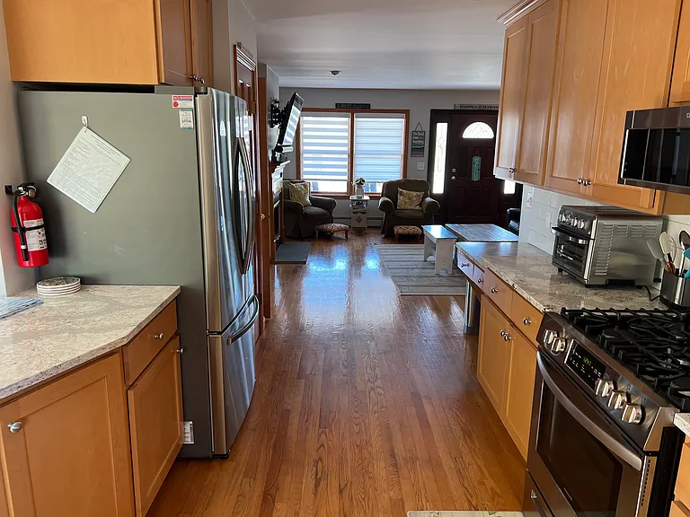 View into living room from kitchen