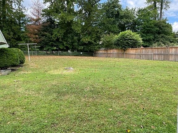 back yard fully fenced in.
