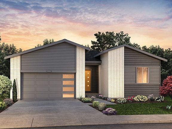 Single-story Chadwick plan shown in Elevation B with a three-car garage and a modern design.