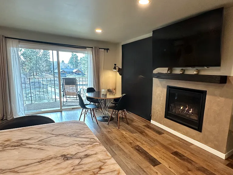 Fireplace & Queen Dropdown Murphy Bed