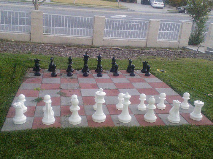8' Chessboard in front yard!