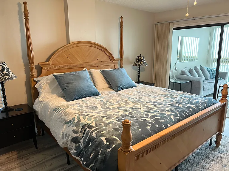 King bed in master bedroom