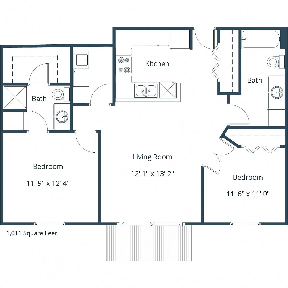 Floor plan Two Bedroom 2175B