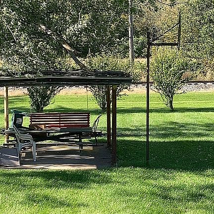 Back yard and carport 