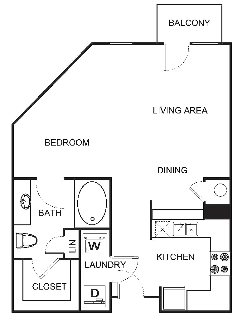 Floor plan E2 Studio - Harmony