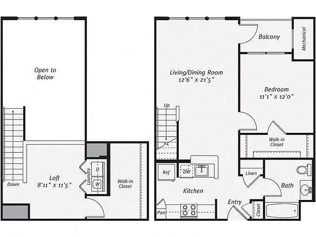 Floor plan A2 with Loft