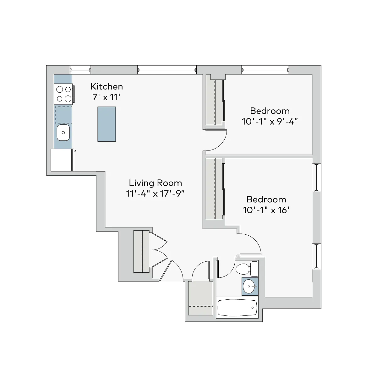 Floor plan mon-2bu1