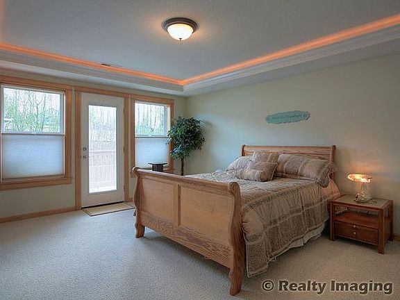 Stunning master bedroom with walk out balcony