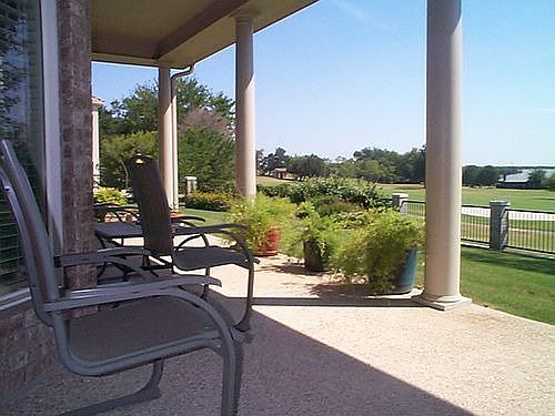 Patio with built-in electric grill