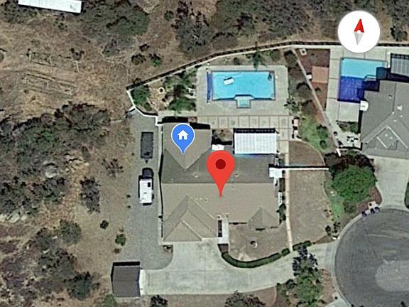 Aerial view of home