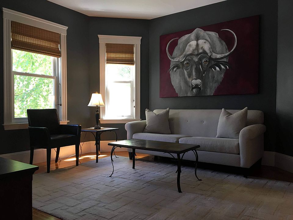 Bright living room in front