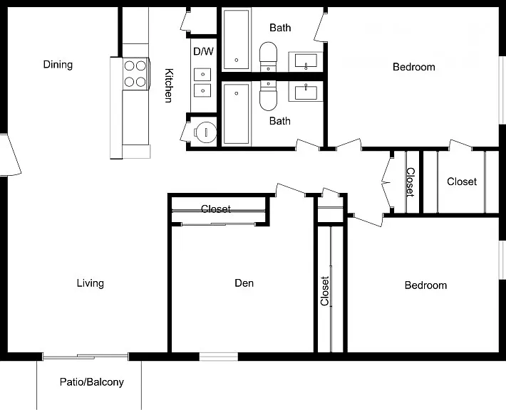 3BD/2Bath R 3BD/2Bath R