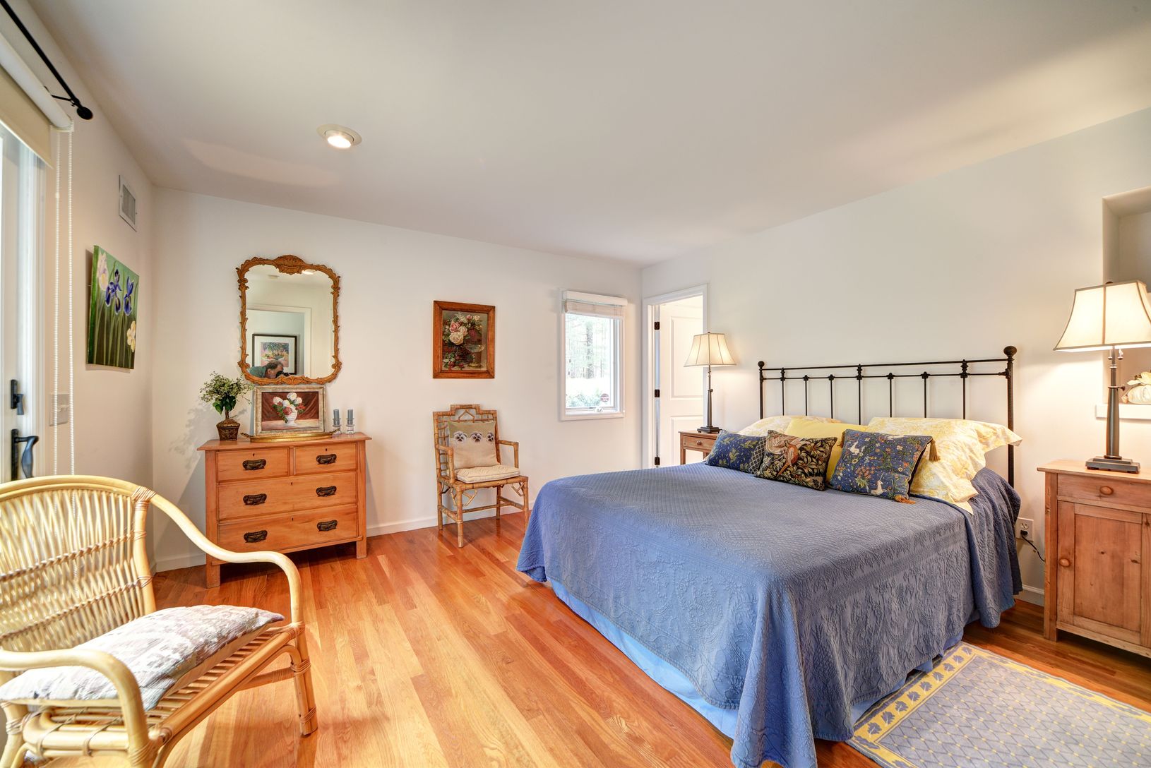  Guest Room Ensuite; Sliding Glass Doors Leading to Pond