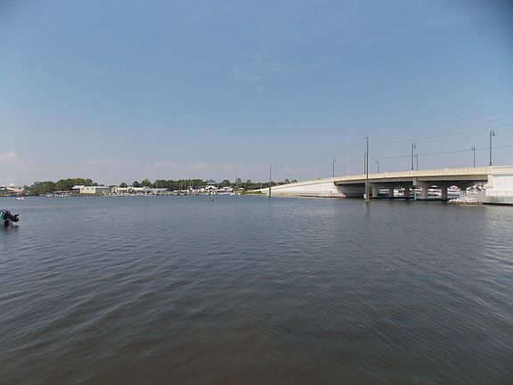 Grand Lagoon bridge from dock