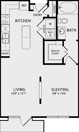 Studio | 1 Bath | 650 SQFT Studio | 1 Bath | 650 SQFT