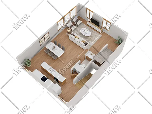 Floor plan 2 Bedroom 1 Bathroom