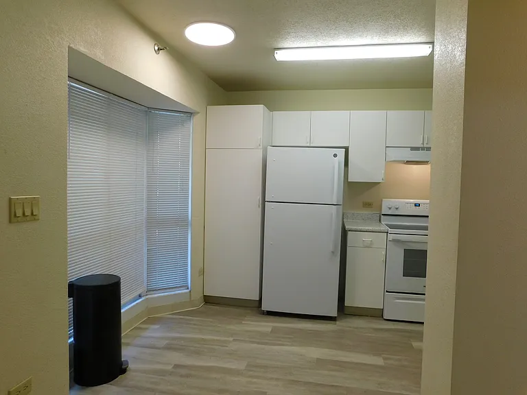 Breakfast nook with new LED light.