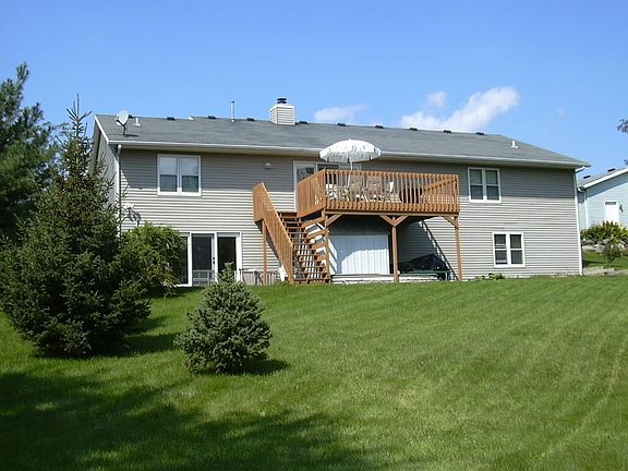 gently sloping backyard