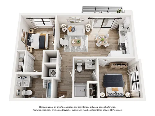 Floor plan 2Bx2B