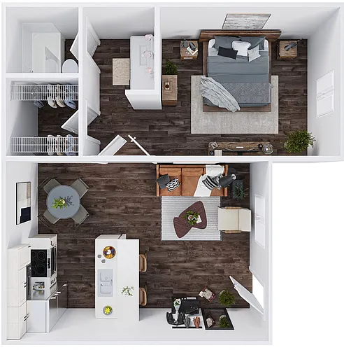 Floor plan One Bedroom Large