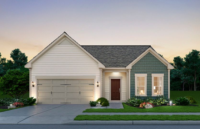 Burgundy Exterior Rendering - Elevation 1 at Montebello in Sterling, VA.