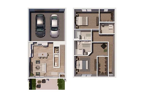 Floor plan TWO BEDROOM
