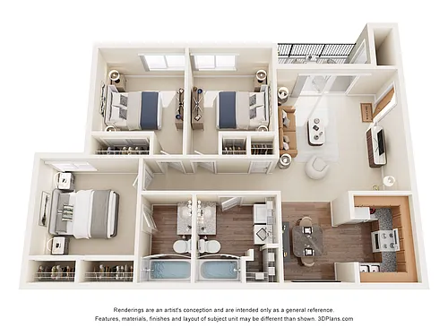 Floor plan Three Bedroom