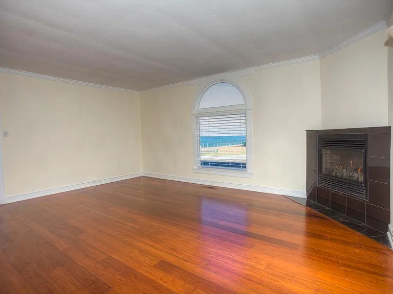 Family Room with Ocean View and Fireplace
