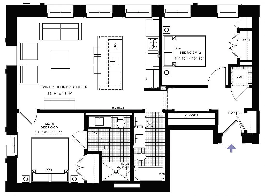 Floor plan 04 Tier - 2nd, 3rd & 4th Floors