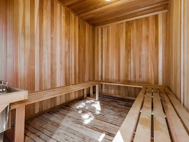 Relaxing sauna.