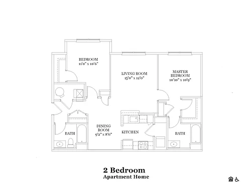 Floor plan Two Bedroom