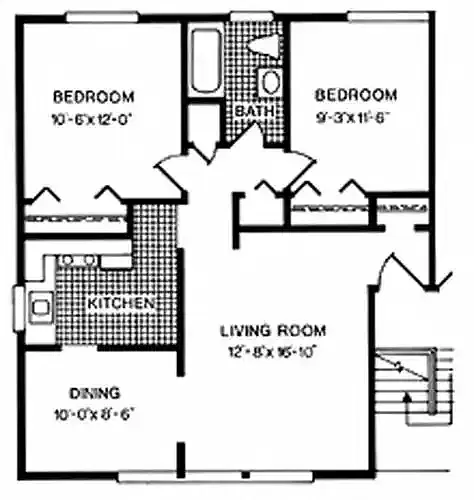 Floor plan Two Bedroom Phase 2