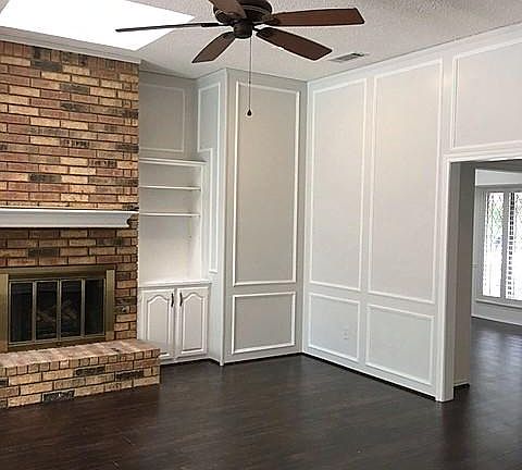 Living room with hard wood floors