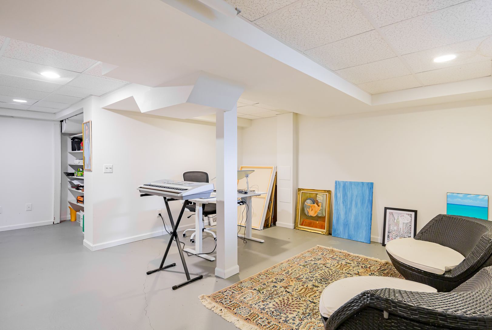 Lower level work area