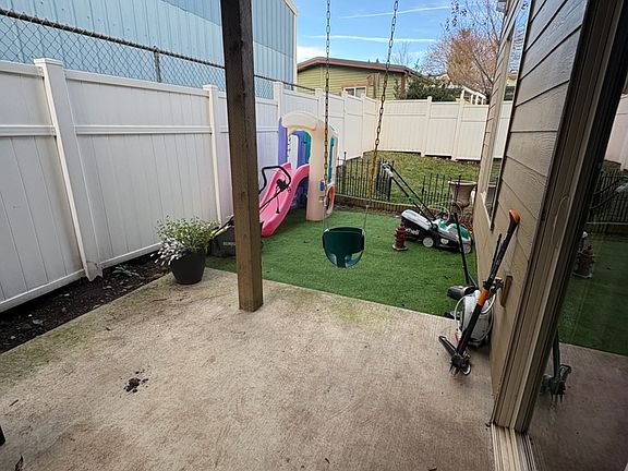 Back Yard with synthetic turf
