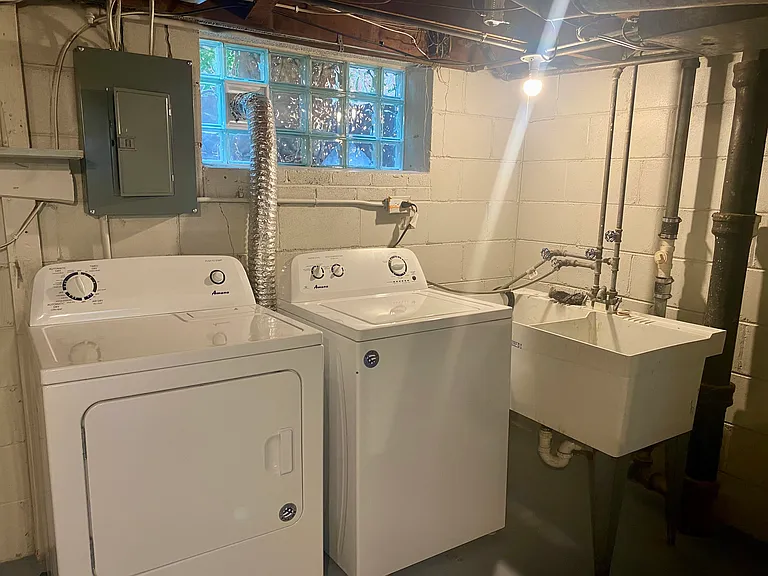 Private washer/dryer in basement