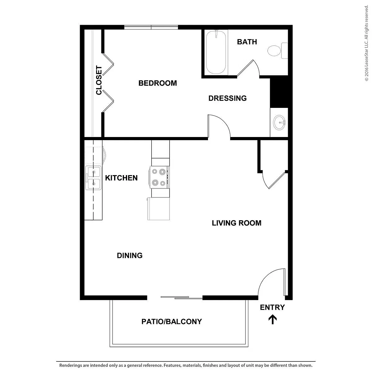 Floor plan 1x1L
