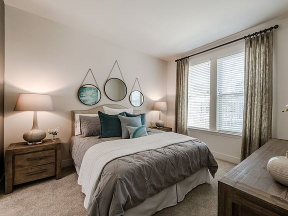 Bedroom with carpeted flooring