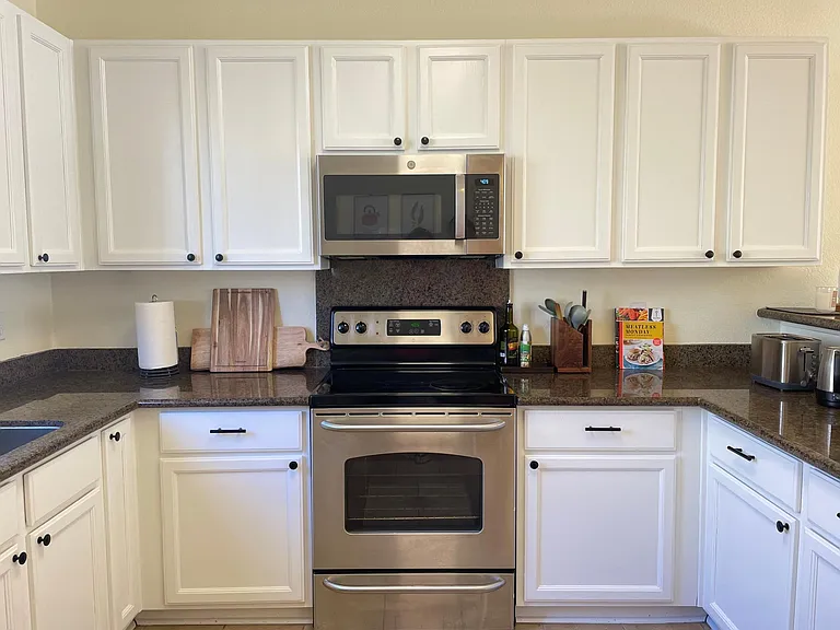 New microwave, electric stove