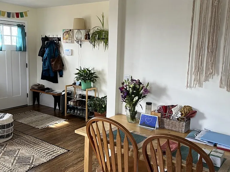 kitchen looking towards living room (example with furnishing)