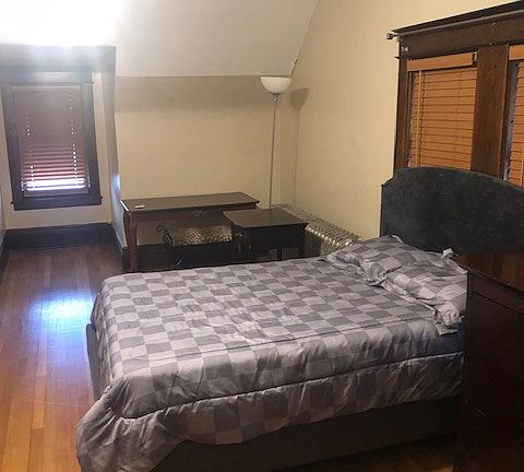 The bedroom expands one side of the entire house.