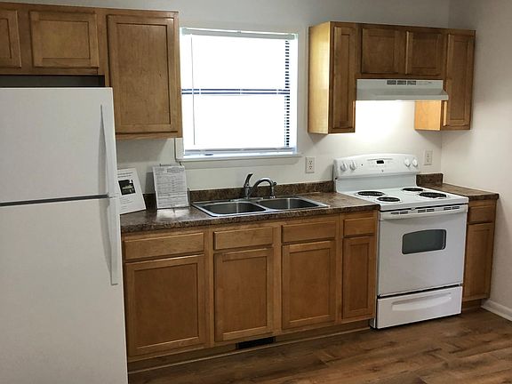 Kitchen with new refrigerator