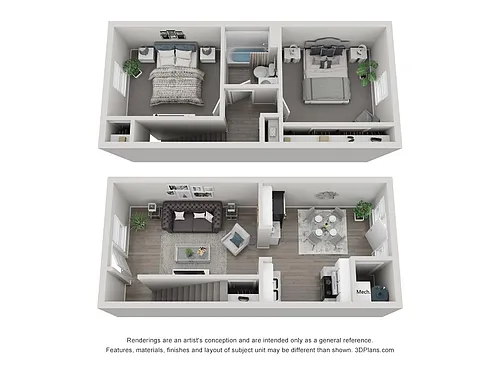 Floor plan Two Bedroom