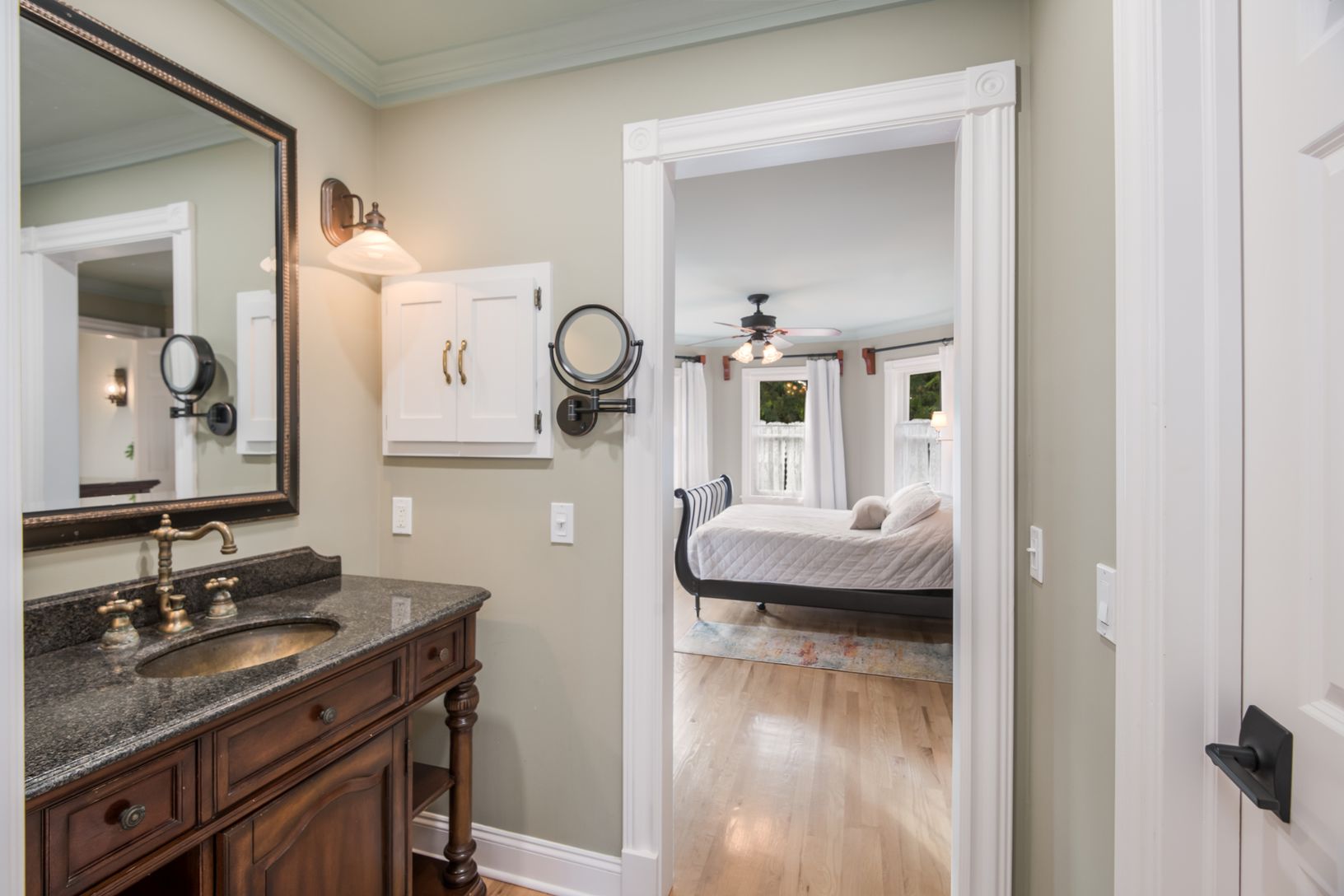  Primary Bathroom Entry. The Sink Resides Outside the Bathing Area