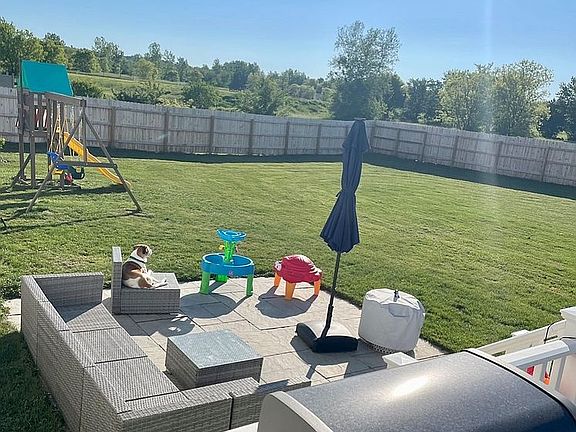 Back patio & play yard