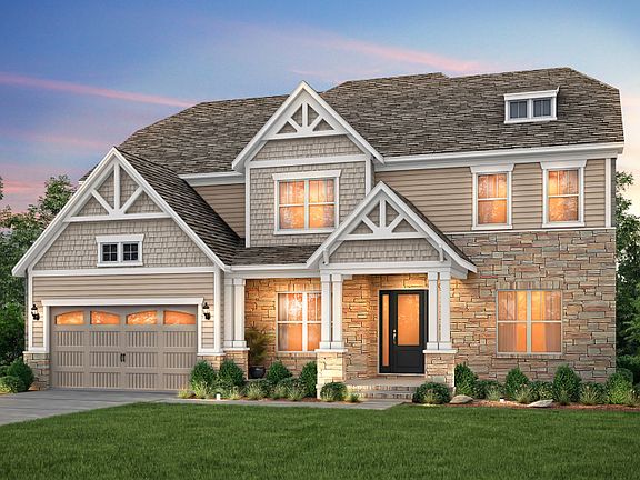 Townsend Exterior 3 features Stone, Siding, Shakes and Covered Front Porch