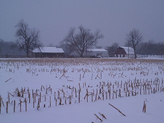 Front of property taken from farming field across the street