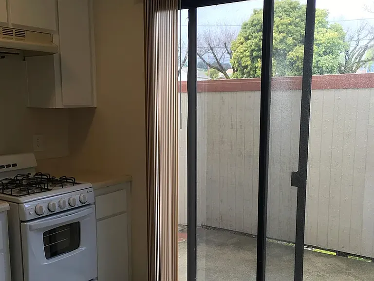 Kitchen with patio slider